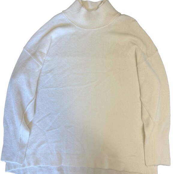 Free People Ivory Mock Neck Sweater – Size L - Picture 1 of 7